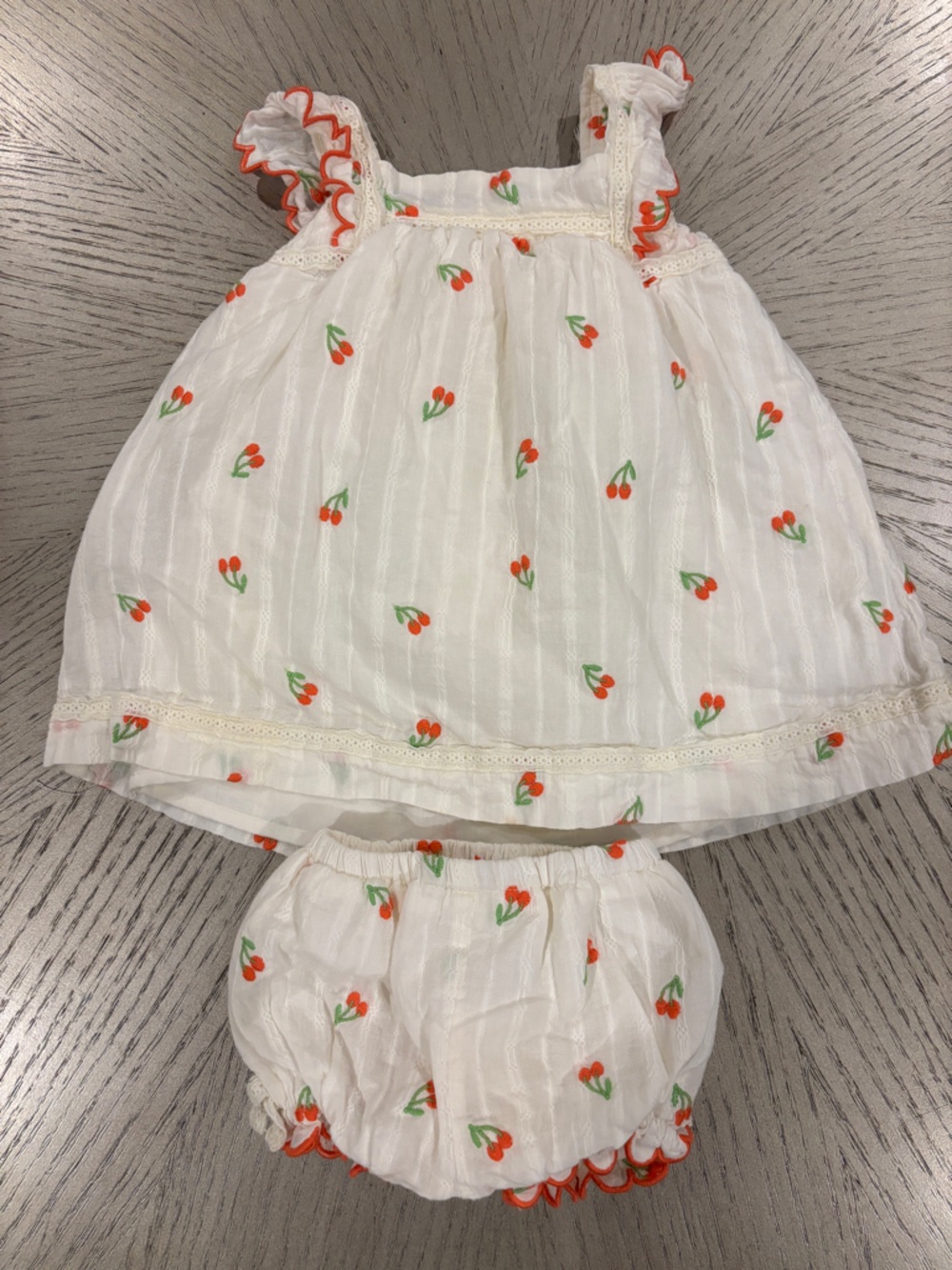 Happily Grey Cherry-Print Girls' Two-Piece Matching Set